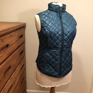 Teal quilted vest {New without tags}